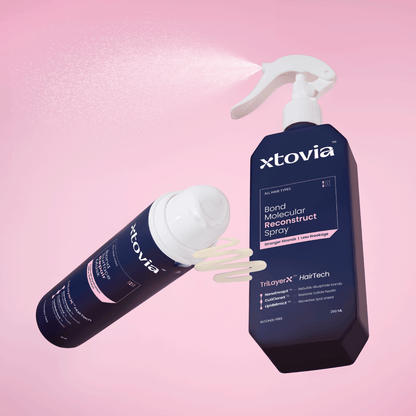 Xtovia Bond Molecular Reconstruct Spray and Bond Surface Repair Mask bottles 
